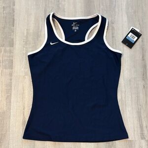 Nike Women's Dark Blue Dri-FIT Tank Top